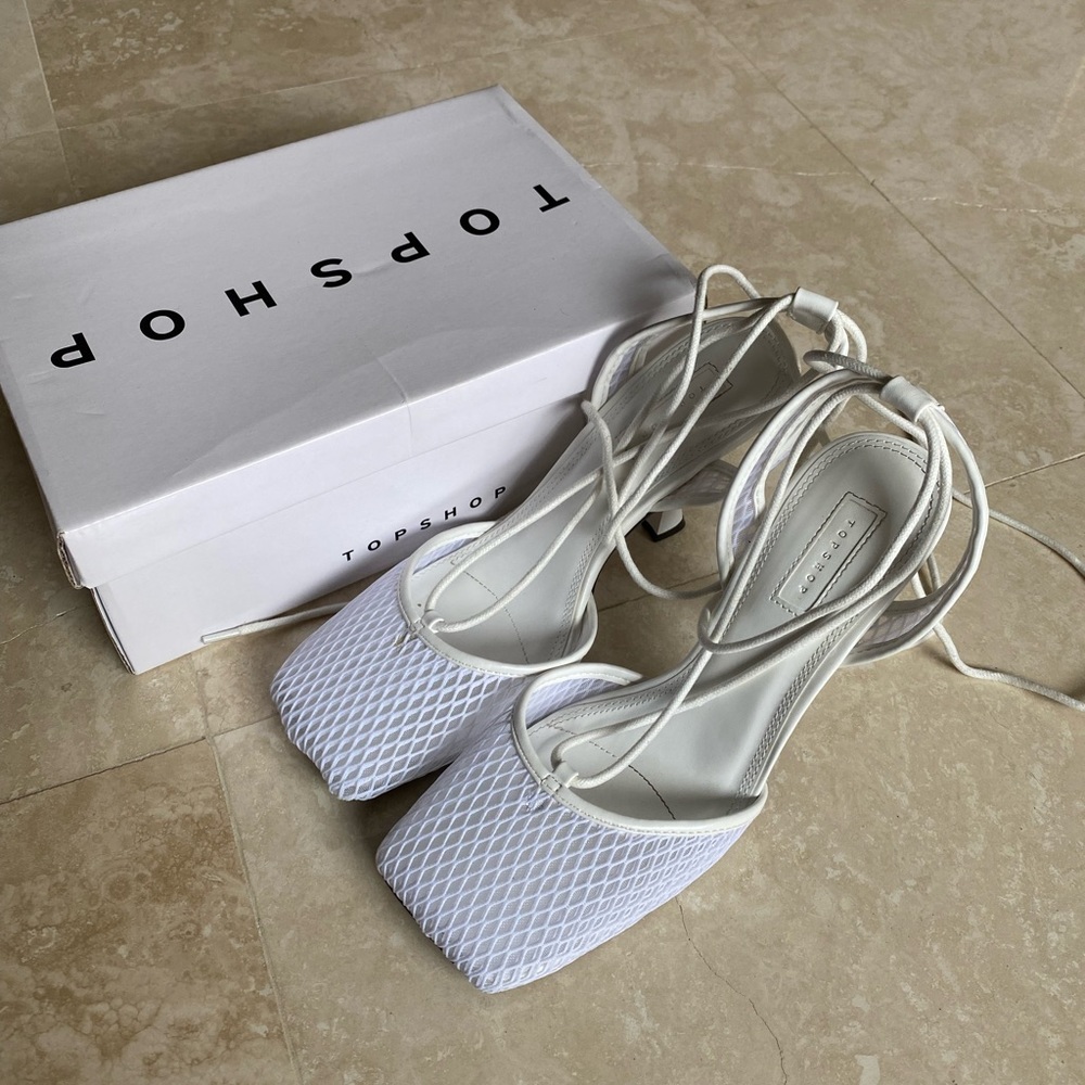 Top shop white heels